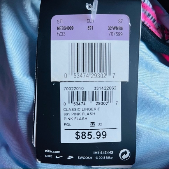Nike Women's Scatter Brain Classic Lingerie Tank Swimsuit size 6 pink flash - Picture 6 of 13